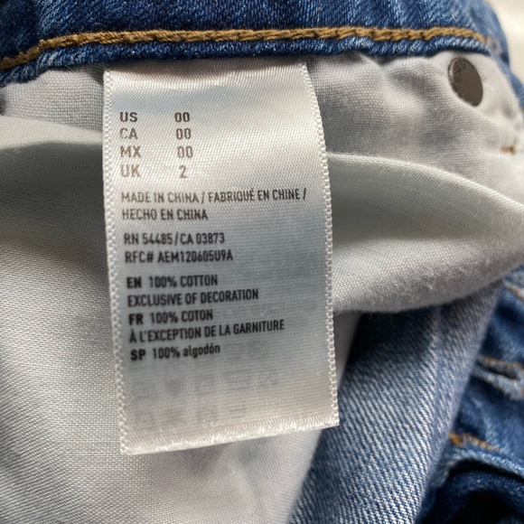 American Eagle Outfitters Distressed Blue Mini Skirt - Picture 4 of 4